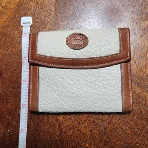 Dooney & Bourke Vintage  AWL Bone and Tan TrifoldCredit Card Wallet